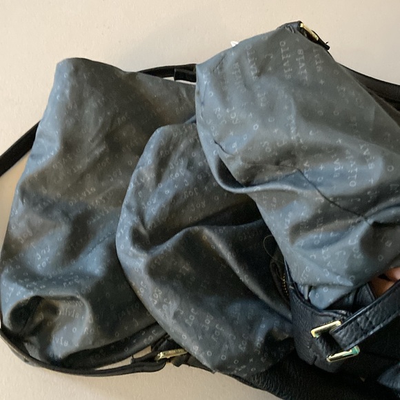 Olivia & Joy, Black faux leather purse, lots of compartments - Picture 8 of 16